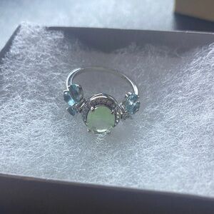 Blue and Green Gemstone Ring